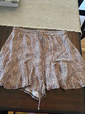 Women's Pink Leopard Print Shorts